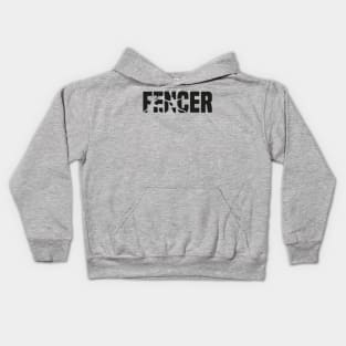 Fencer (black) Kids Hoodie